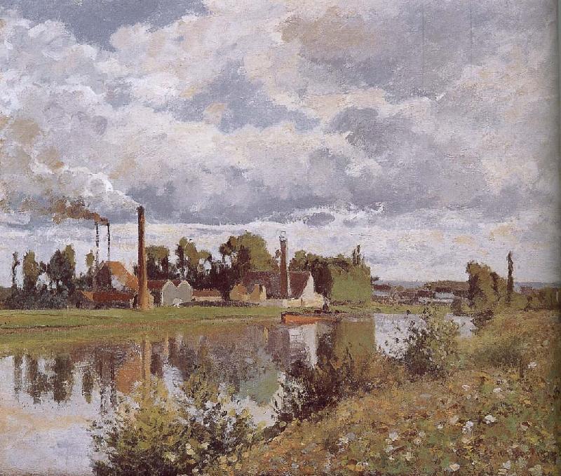 Camille Pissarro Metaponto Schwarz Schwarz suburbs River oil painting picture